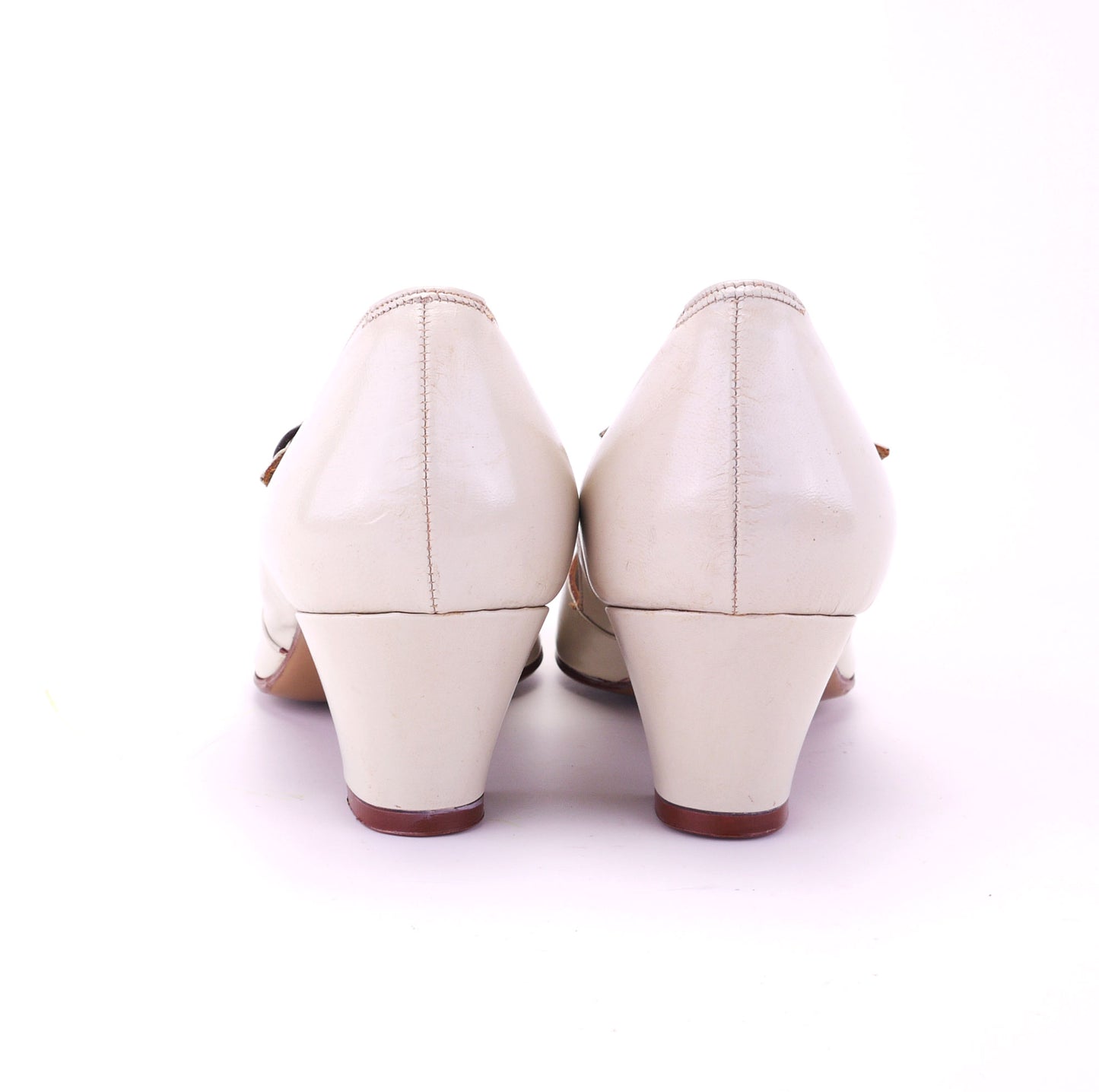 1950s Deadstock Diana Wide Fit Beige Shoes UK 5.5