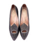 1950s Christian Dior Steel Grey Silk Pumps UK 4.5