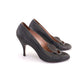 1950s Christian Dior Steel Grey Silk Pumps UK 4.5