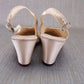 1930s White Silk Slingbacks by Dolcis UK 4.5