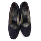 1940s CC41 Peeptoe Pumps Midnight Blue UK 5