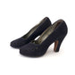 1940s CC41 Peeptoe Pumps Midnight Blue UK 5