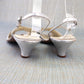 Dolcis 1950s Low Heel Silver Sandals UK 6