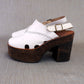 Huge 1970s White Platforms Slingbacks by Dolcis UK 5