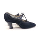1920s Unworn Navy Suede Bar Shoes by Dryad UK 3