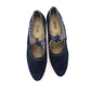 1920s Unworn Navy Suede Bar Shoes by Dryad UK 3