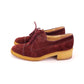 1970s Dolcis Wine Suede Crepe Sole Derbies UK 5