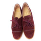 1970s Dolcis Wine Suede Crepe Sole Derbies UK 5