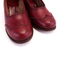 Dolcis 1950s Dark Red Brogued Pumps UK 3.5