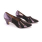 1950s Brown & Bronze Wide Fit Pumps by Edwards UK 6