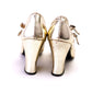 Elliott Late 1960s Gold Strappy Pumps UK 5