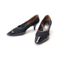 1960s Elliott Black Patent & Lace Pumps UK 5
