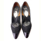 1960s Elliott Black Patent & Lace Pumps UK 5