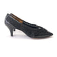 1960s Elliott Black Patent & Lace Pumps UK 5