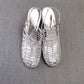 1970s Unworn Silver Caged Platform Slingbacks by Elliott UK 6