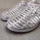 1970s Unworn Silver Caged Platform Slingbacks by Elliott UK 6