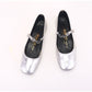 1960s Silver Ballet Flats by Elliott UK 4