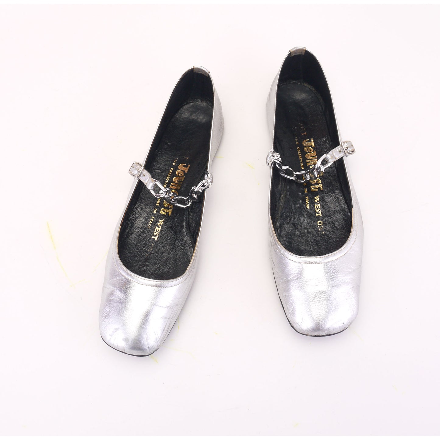 1960s Silver Ballet Flats by Elliott UK 4