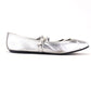 1960s Silver Ballet Flats by Elliott UK 4