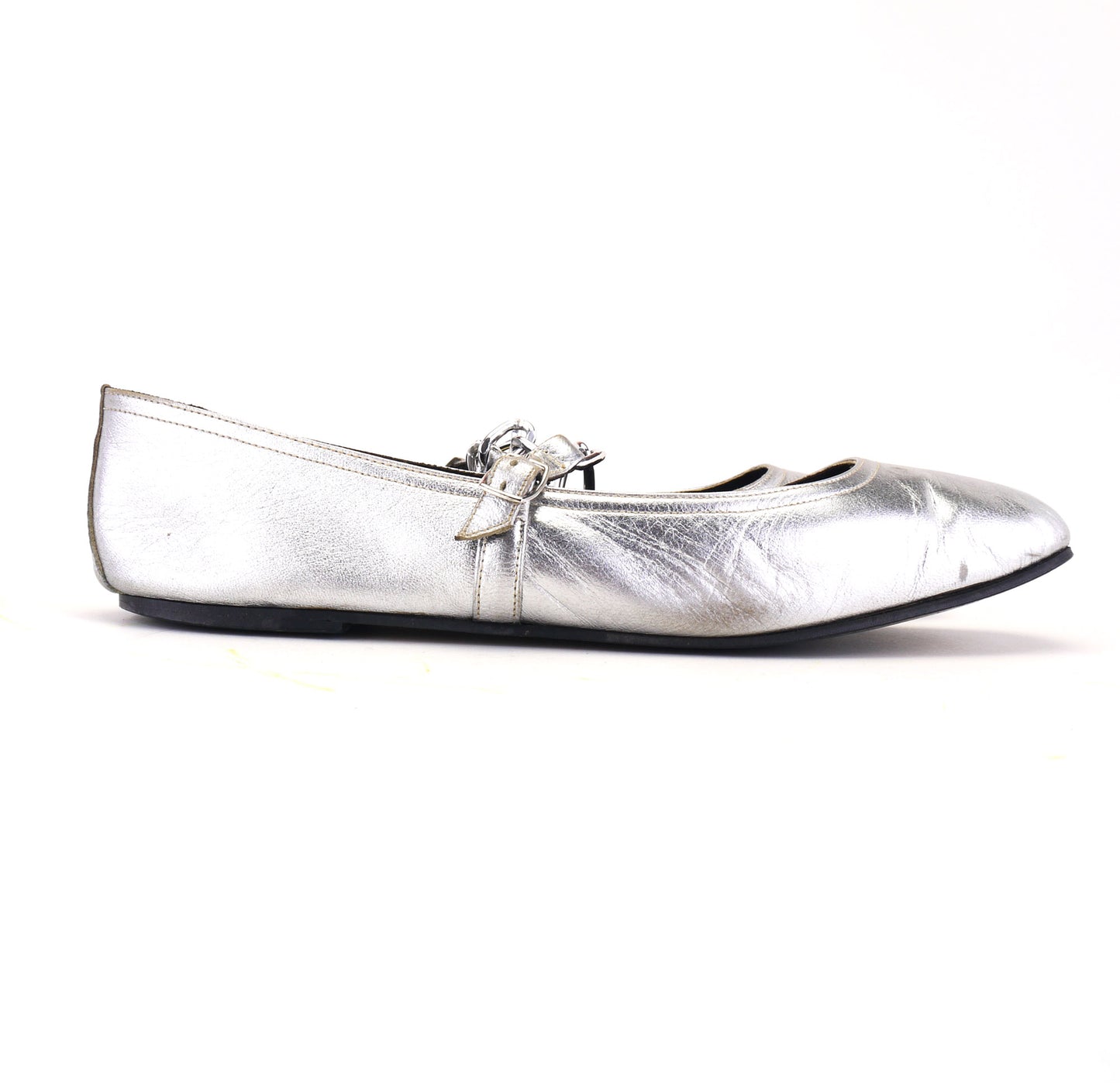 1960s Silver Ballet Flats by Elliott UK 4