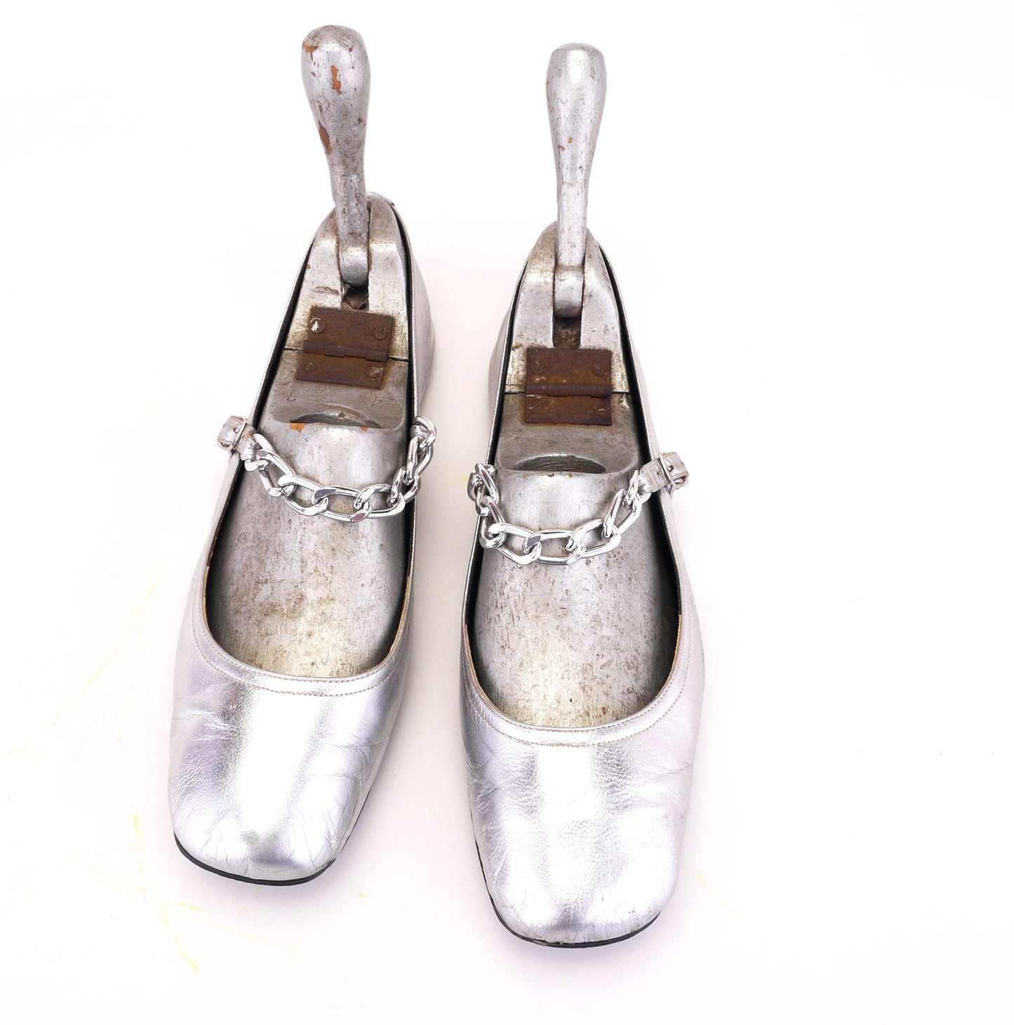 1960s Silver Ballet Flats by Elliott UK 4
