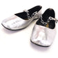 1960s Silver Ballet Flats by Elliott UK 4