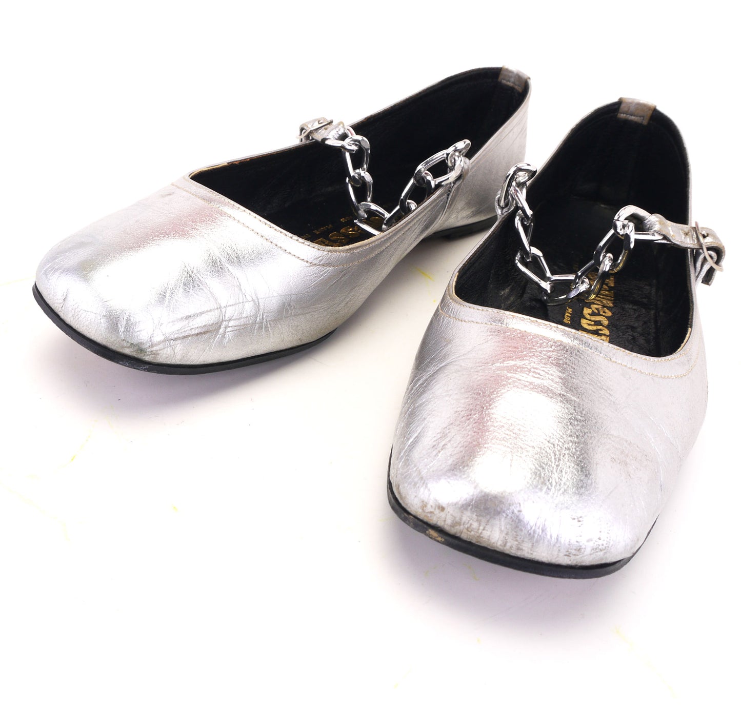 1960s Silver Ballet Flats by Elliott UK 4