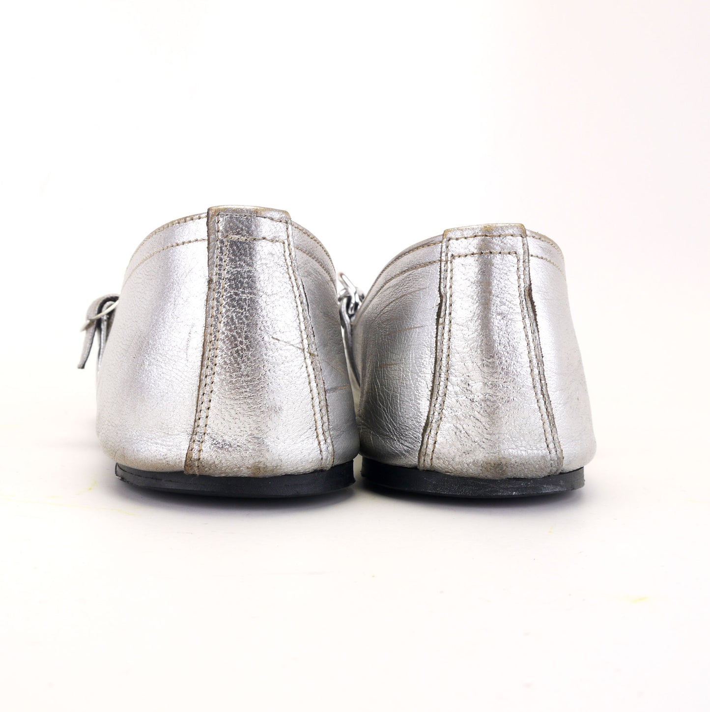 1960s Silver Ballet Flats by Elliott UK 4