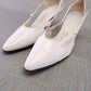 1960s Unworn Italian White Stilettos by Elliott UK 5.5