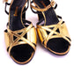 1940s 50s Gold Evening Sandals by Emeraude UK 5