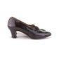 1920s Brown Pumps with Flower Trim by Englands UK 5.5