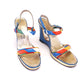 1970s Enzo of Roma Cutout Wedge Sandals UK 7