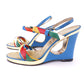 1970s Enzo of Roma Cutout Wedge Sandals UK 7