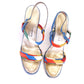 1970s Enzo of Roma Cutout Wedge Sandals UK 7