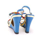 1970s Enzo of Roma Cutout Wedge Sandals UK 7