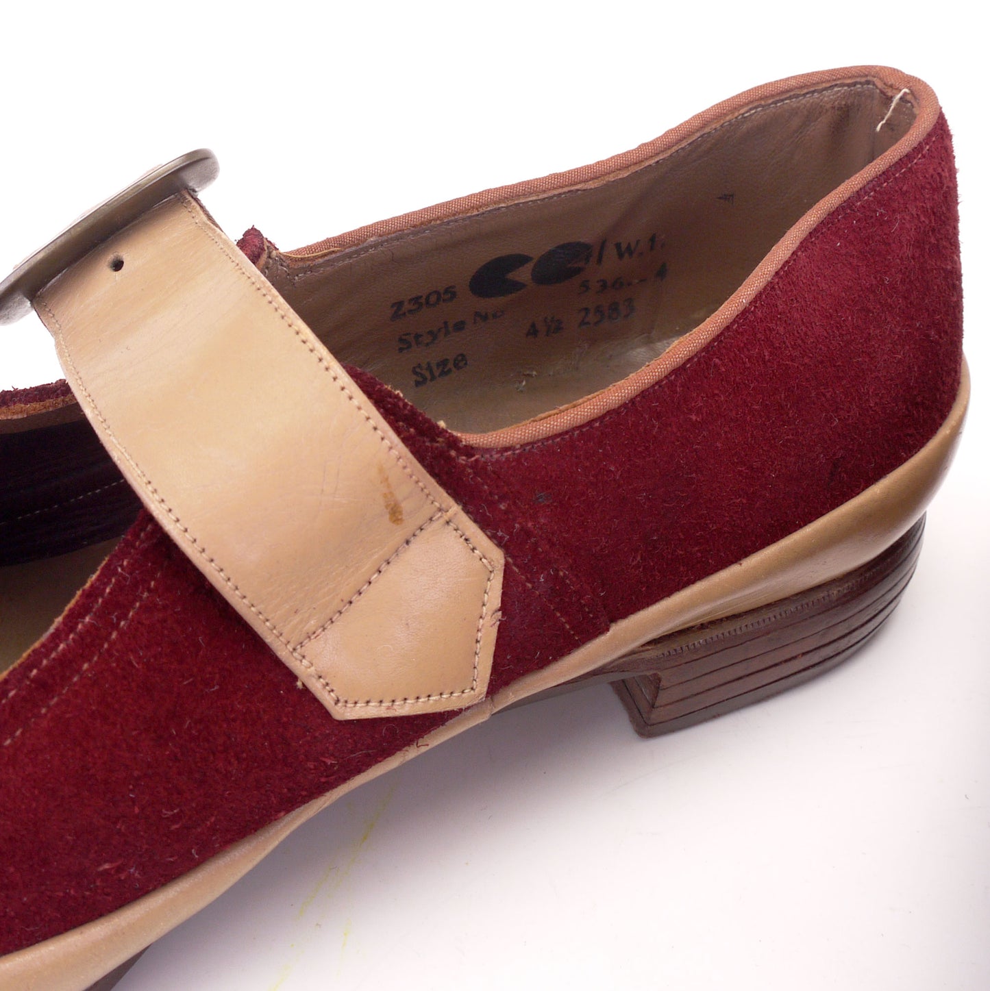 1940s Red & Caramel CC41 Flats by Equity UK 4