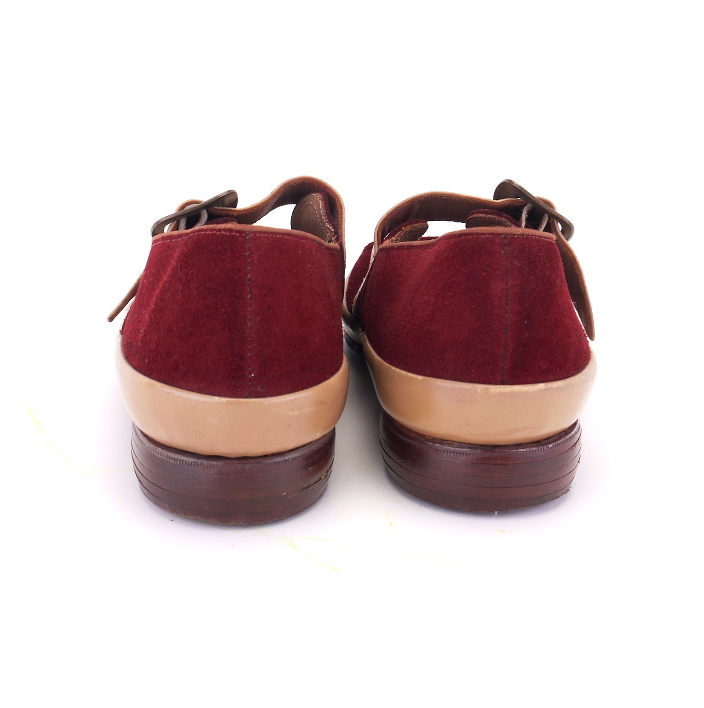 1940s Red & Caramel CC41 Flats by Equity UK 4