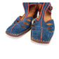 1930s European Blue Suede T Bars UK 5
