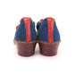 1930s European Blue Suede T Bars UK 5