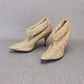 David Evins Deadstock Gold Lurex Ankle Boots UK 3
