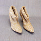 David Evins Deadstock Gold Lurex Ankle Boots UK 3