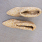 David Evins Deadstock Gold Lurex Ankle Boots UK 3