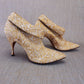 David Evins Deadstock Gold Lurex Ankle Boots UK 3