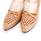 1960s Unworn Evins Tan Stiletto Pumps UK 6