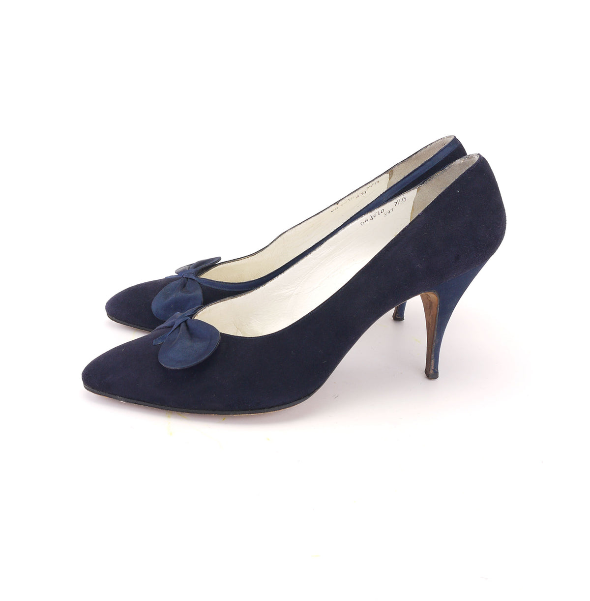 1950s Ferragamo Damina Navy Stilettos UK 5