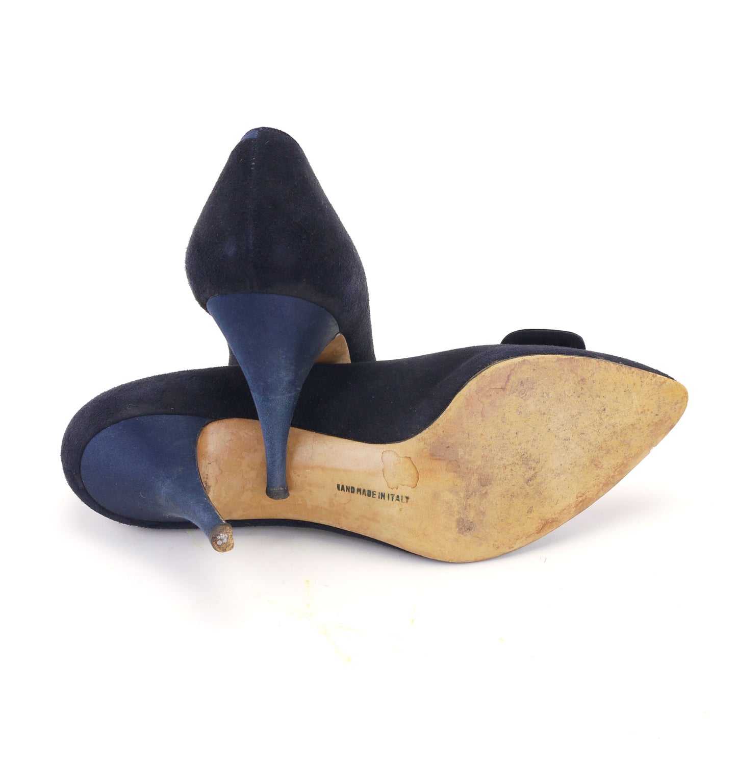 1950s Ferragamo Damina Navy Stilettos UK 5