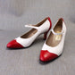 Ferragamo 1980s Red & White Spectators UK 4.5