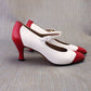 Ferragamo 1980s Red & White Spectators UK 4.5