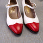 Ferragamo 1980s Red & White Spectators UK 4.5