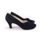 1950s Black Suede Ferragamo Pumps UK 4